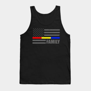 911 Dispatcher Flag - Thin Blue Line - Thin Red Line - Thin Gold Line Tank Top